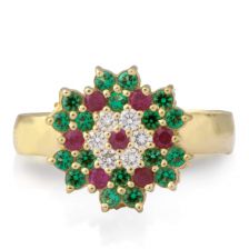 Rich and Colorful Snowflake Ring