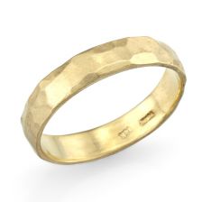 Yellow Gold Hammered Band