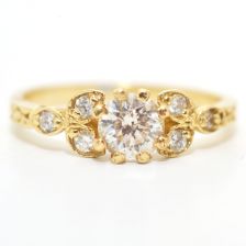 Vintage Style Diamonds Engagement Ring
