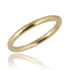 Solid Round Wedding Band Yellow Gold