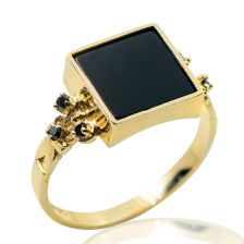 Vintage Onyx Cocktail Ring