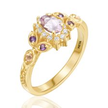 Vintage floral Engagement Ring