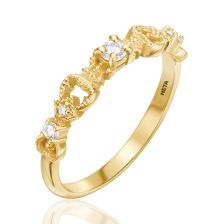 Dainty Diamonds Yellow Gold Ring