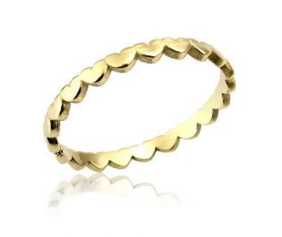 Endless Hearts Petite Yellow Ring 