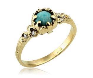 Angelina Art Nouveau Turquoise Ring