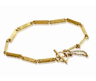 Gold Bar Link Bracelet 