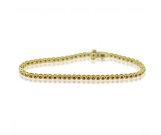 ruby tennis bracelet 14k Gold
