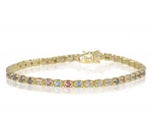 Shimmering Multi-Gemstone 14k Timeless Bracelets