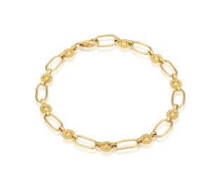 Gold Daisy Link Bracelet 