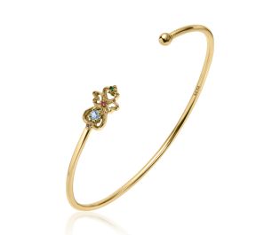 "Eden" Ornate Gemstone Open Cuff Bracelet