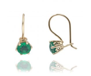 Petite Emerald Dangle Earrings