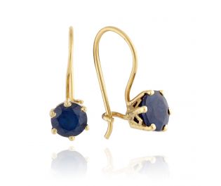 Petite Sapphire Dangle Earrings 
