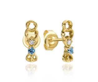 Antique Design Stud Gold Earrings 