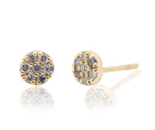 Rough Diamond Sparklers Stud Earrings 14k Gold