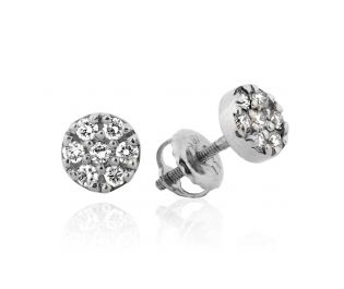 Petite Diamond Sparklers White Gold Earrings