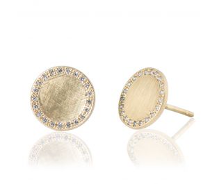 Victorian Style Engraved Roung Earrings 