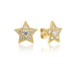 Diamonds Star Stud Earrings