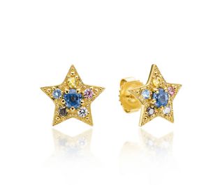 inspired by Eleanor Gemstones Star Stud Earrings