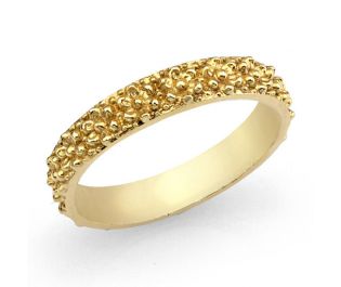 Gold Vintage Style 3D Floral Wedding Ring