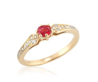 Antique Ruby Pave Ring