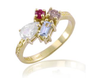 Multi-Gemstone Unique Ring