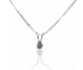 Solitaire Rough Diamond Necklace 0.10 ct