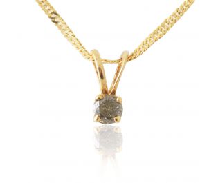 Solitaire Rough Diamond Necklace 0.50 ct