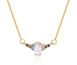 Moonstone and diamonds Necklace