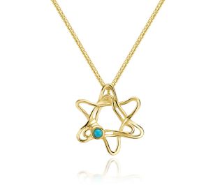 The Star of David Necklace with Turqoise