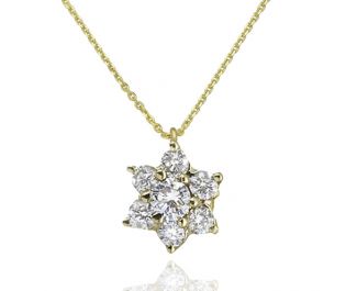 Lovely Lily Diamond Pendant Necklace