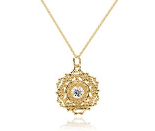 Baroque Inspired Diamond Pendant 