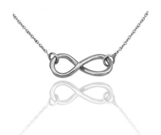 Infinity White Gold Necklace