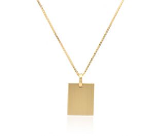 solid gold personalized pendant