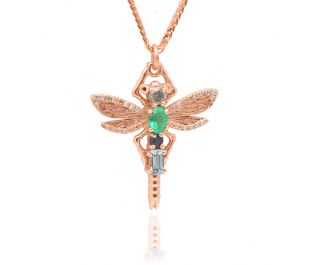 Dragonfly Heirloom Necklace Rose