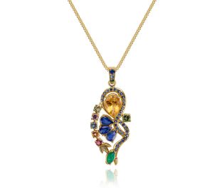 Lúthien Inspired Mixed Gemstones Necklace