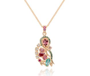 Art Deco Mixed Gemstones Necklace