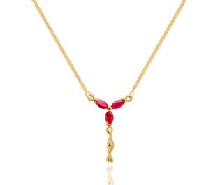 Flower Ruby Necklace