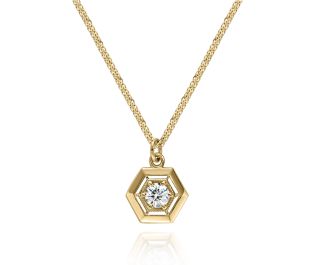 Dainty Cluster Diamond Medallion 14k Gold