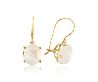 Moonstone Gold Drop Earrings