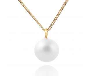 Classic Gold Pearl Pendant Necklace