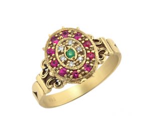Royal Ring with Mixed Stones 