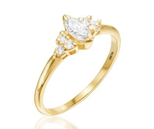 Marquise Side Stone Ring
