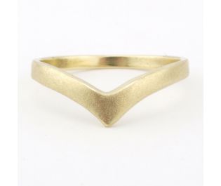 Yellow Gold Art Deco V Ring