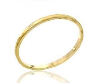 Perfect Classic Hammered Thin Wedding Band