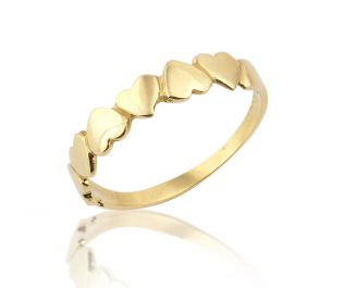 Golden Hearts Promise Ring