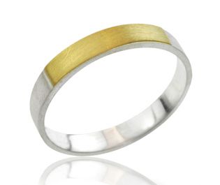 Men's Two Tone Gold Wedding Ring