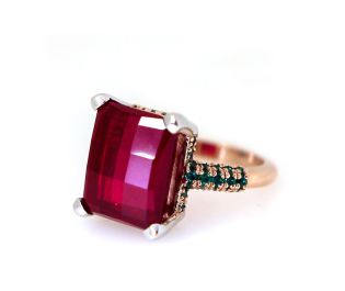 Ruby C.Z Cocktail Ring