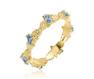 Seven's Stars Ring set with Blue Topaz