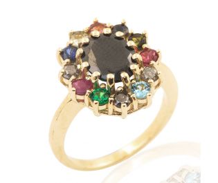 Victorian Style Gemstone Ring Cluster Setting 