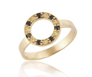 Yellow Gold Open Circle Ring